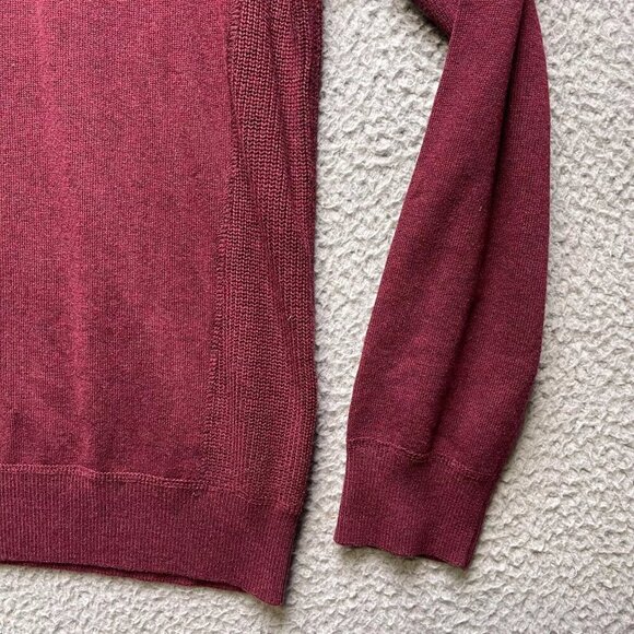 Banana Republic Men's L Sweatshirt Maroon Crew Neck Pullover Cotton Wool - Picture 4 of 5